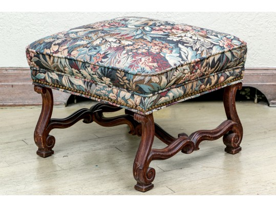 French Louis XIV Style Upholstered Bench