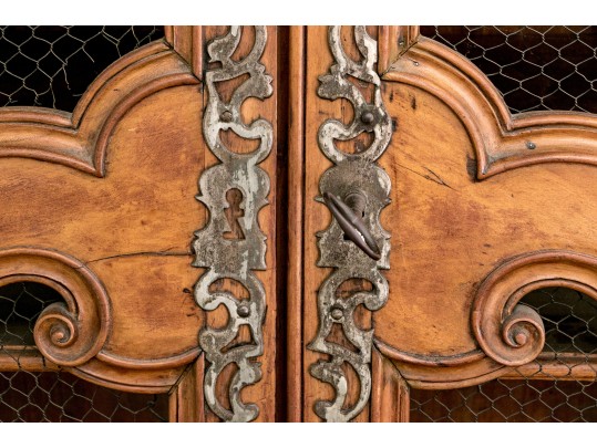 French Country Carved Fruitwood Bookcase