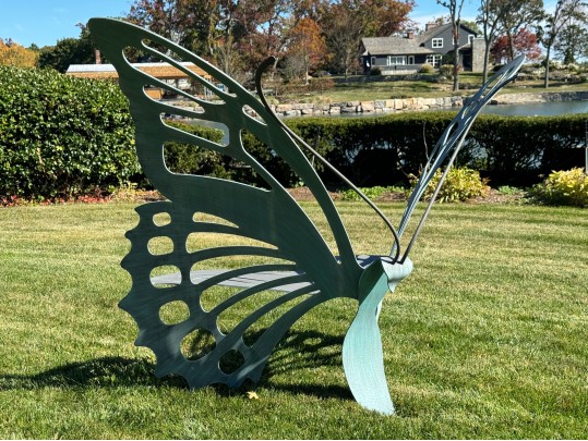 Cricket Forge Sculptural Butterfly Bench (Retail $3,699)