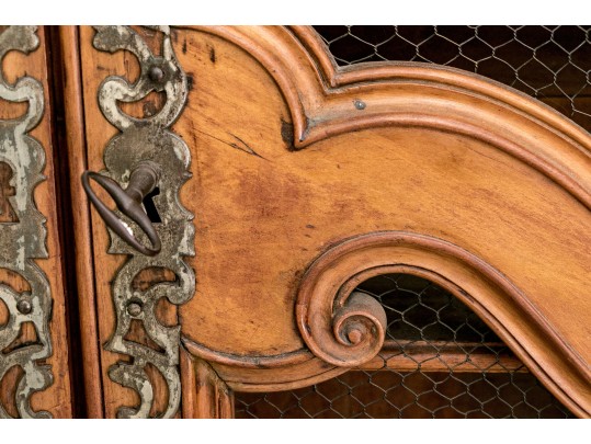 French Country Carved Fruitwood Bookcase