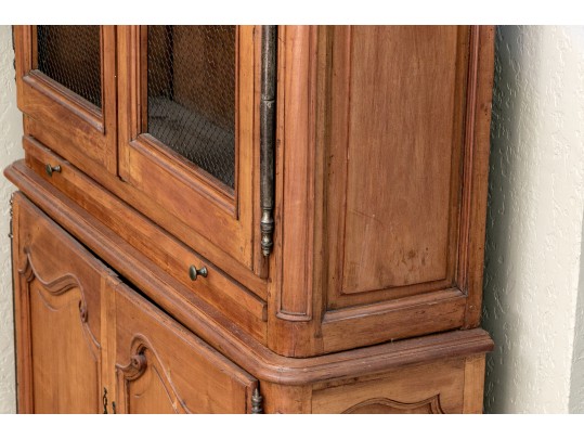 French Country Carved Fruitwood Bookcase