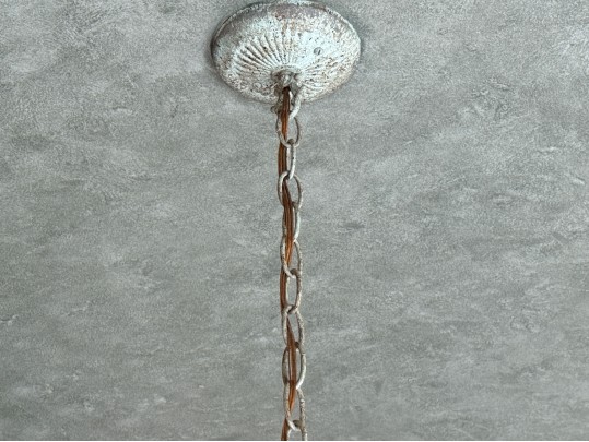 Vintage Six Light Chandelier With Glass Shades