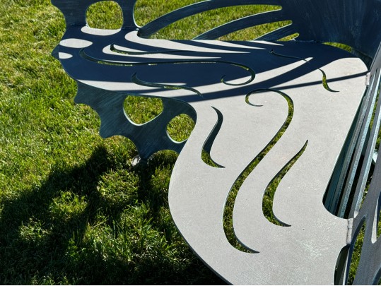 Cricket Forge Sculptural Butterfly Bench (Retail $3,699)