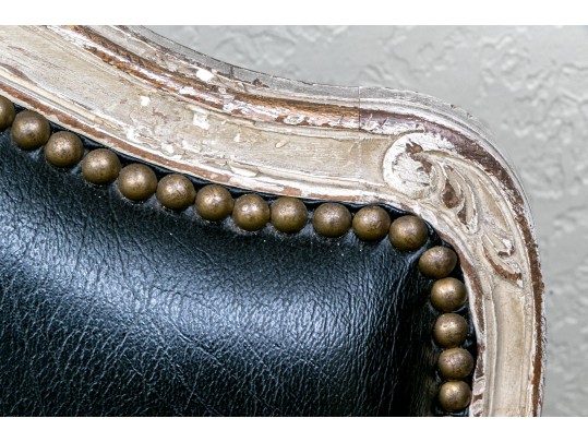 Pair Of Yale Burge Quality Leather Upholstered Fauteuils