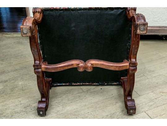 French Louis XIV Style Upholstered Bench