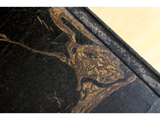 20th C. Chinoiserie Lacquered Tray Top Table