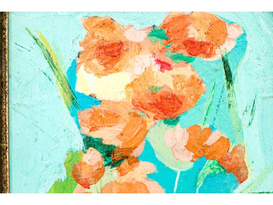 Syd Rabin Signed Oil On Board Diminutive Floral Still Life