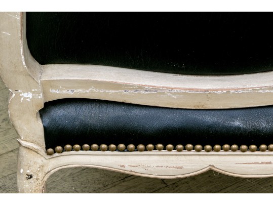 Pair Of Yale Burge Quality Leather Upholstered Fauteuils