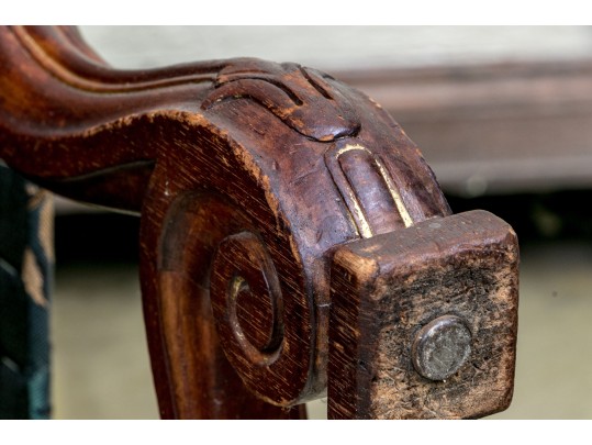 French Louis XIV Style Upholstered Bench