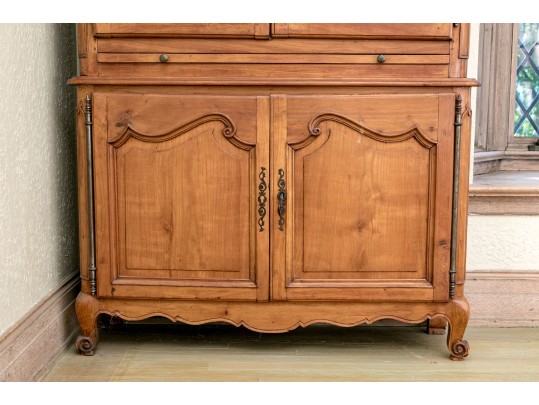 French Country Carved Fruitwood Bookcase