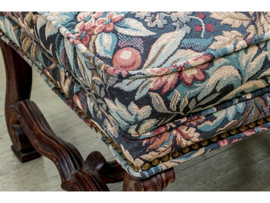 French Louis XIV Style Upholstered Bench