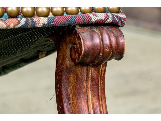 French Louis XIV Style Upholstered Bench
