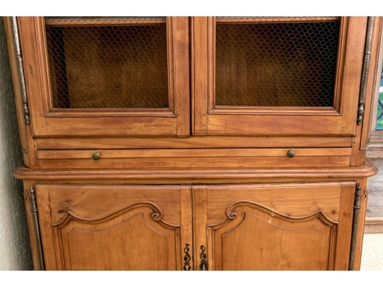 French Country Carved Fruitwood Bookcase