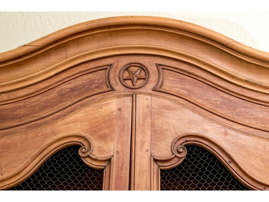 French Country Carved Fruitwood Bookcase