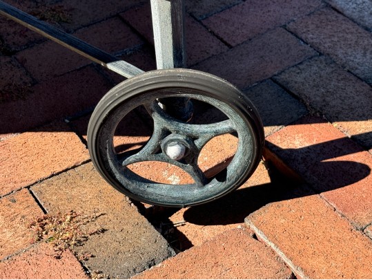 Pair Of Woodard Delphi Chaise Lounges With A Glass Top Accent Table