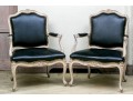 Pair Of Yale Burge Quality Leather Upholstered Fauteuils