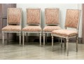 Set Of Four Louis XVI Style Upholstered Side Chairs