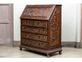 Ornate Carved Chinoiserie Secretary