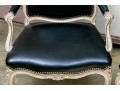 Pair Of Yale Burge Quality Leather Upholstered Fauteuils