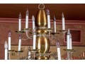 Vintage Brass Eighteen Light Chandelier