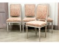 Set Of Four Louis XVI Style Upholstered Side Chairs