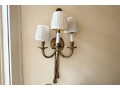 Pair Of French Louis XVI Style Gilt Brass Wall Sconces