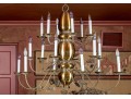 Vintage Brass Eighteen Light Chandelier