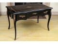Elegant Louis XV Style Black Lacquered Writing Desk