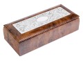 Hazorfim Sterling Silver Inlaid Burled Tea Box