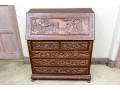 Ornate Carved Chinoiserie Secretary