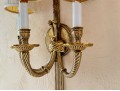 Pair Of French Louis XVI Style Gilt Brass Wall Sconces