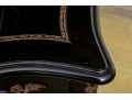 Elegant Louis XV Style Black Lacquered Writing Desk
