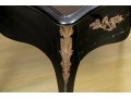 Elegant Louis XV Style Black Lacquered Writing Desk