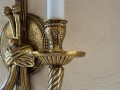 Pair Of French Louis XVI Style Gilt Brass Wall Sconces