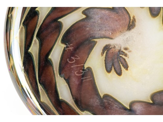 Vintage Signed Art Glass Perfume Atomizer