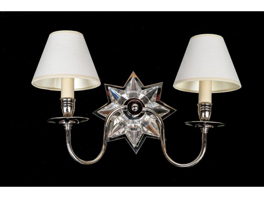 Pair Of Vaughan Polaris Star Wall Two Light Sconces