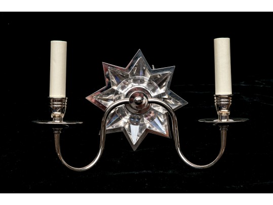 Pair Of Vaughan Polaris Star Wall Two Light Sconces