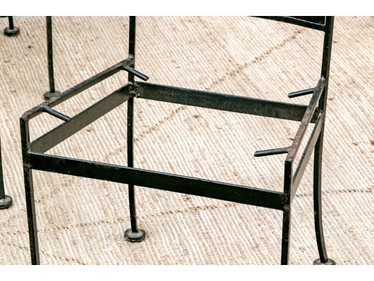 Set Of Six Arthur Umanoff Mid-Century Iron Chair Frames
