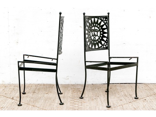Set Of Six Arthur Umanoff Mid-Century Iron Chair Frames