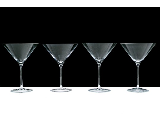 Set Of Four Tiffany & Co. Martini Glasses