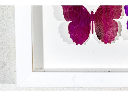Dawn Michelle Wolfe (American [CA], 20th C.) Mixed Media Butterfly Collage