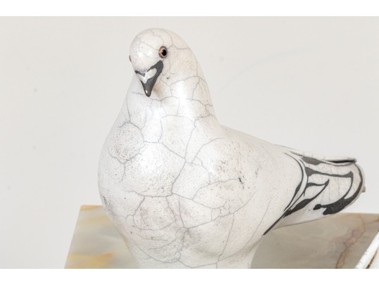 Glo Coalson Associated Pair Of Ltd Ed Ceramic Pidgeons