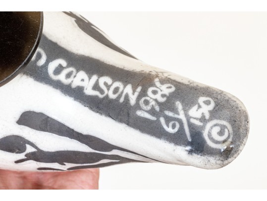 Glo Coalson Associated Pair Of Ltd Ed Ceramic Pidgeons