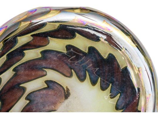 Vintage Signed Art Glass Perfume Atomizer