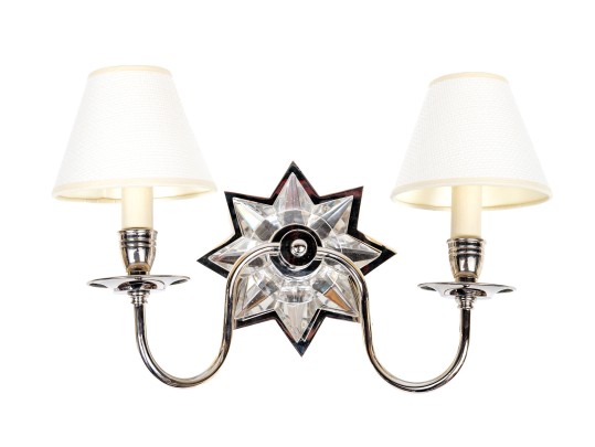 Pair Of Vaughan Polaris Star Wall Two Light Sconces