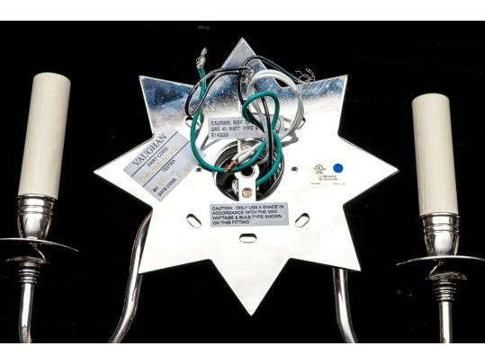 Pair Of Vaughan Polaris Star Wall Two Light Sconces