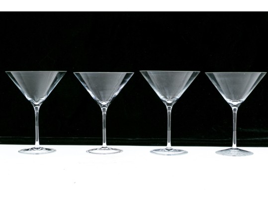 Set Of Four Tiffany & Co. Martini Glasses