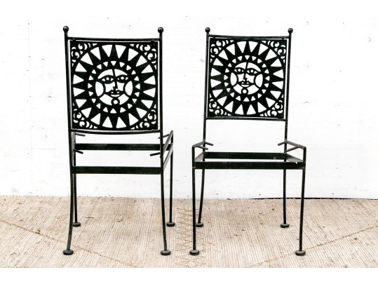 Set Of Six Arthur Umanoff Mid-Century Iron Chair Frames