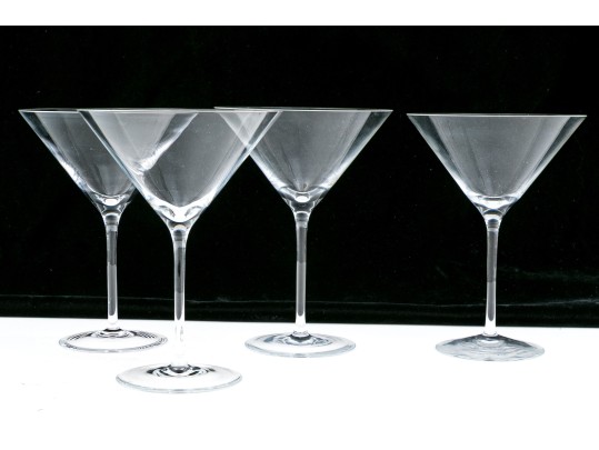 Set Of Four Tiffany & Co. Martini Glasses