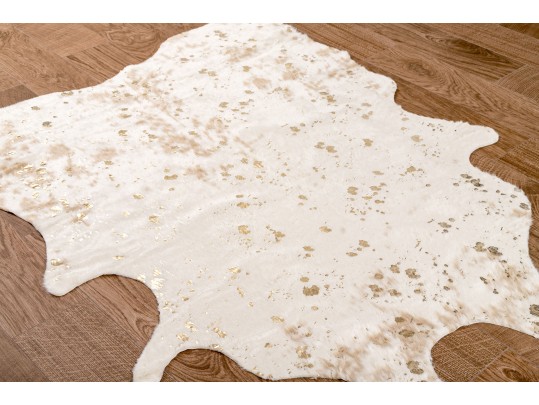 Bravo Chic Faux Hide With Gilt Highlights Accent Carpet, 7'-1